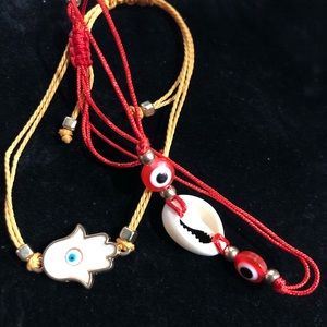 2 draw string bracelet